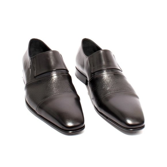 Italian ROBERTO SERPENTINI 28416 Black Nappa Leather Classic Dress Shoes main image 8